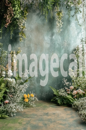 ST0016 - Sage Green and Grey Wall (10)- Destiny Backdrops