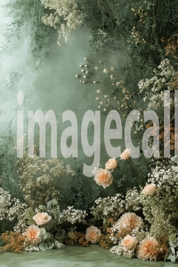 ST0016 - Sage Green and Grey Wall (11)- Destiny Backdrops