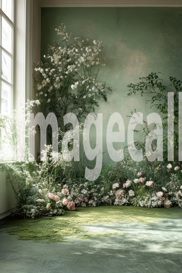 ST0016 - Sage Green and Grey Wall (12)- Destiny Backdrops