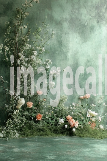 ST0016 - Sage Green and Grey Wall (15)- Destiny Backdrops