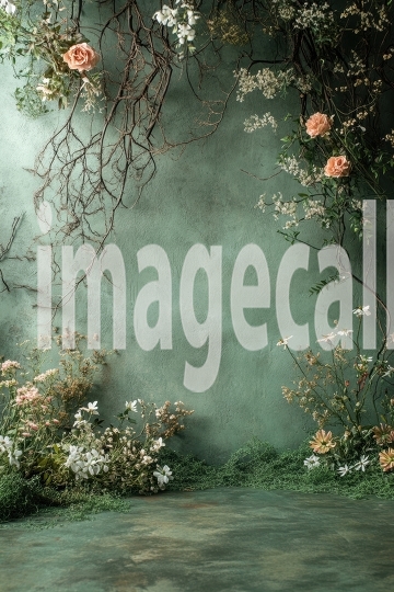 ST0016 - Sage Green and Grey Wall (18)- Destiny Backdrops