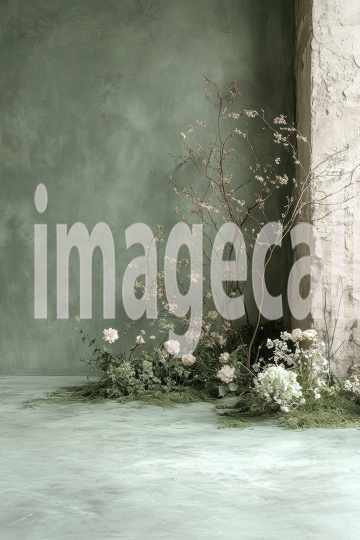 ST0016 - Sage Green and Grey Wall (19)- Destiny Backdrops