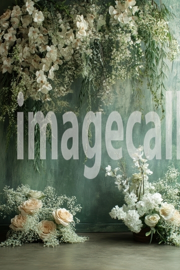 ST0016 - Sage Green and Grey Wall (2)- Destiny Backdrops