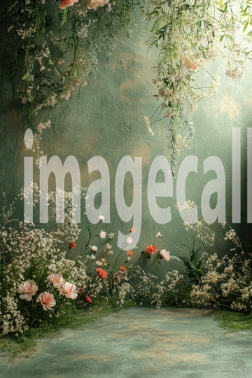 ST0016 - Sage Green and Grey Wall (3)- Destiny Backdrops