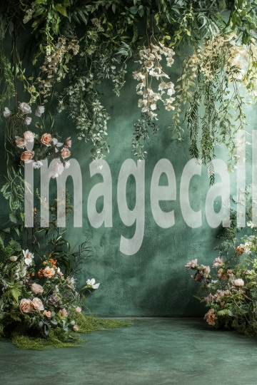 ST0016 - Sage Green and Grey Wall (6)- Destiny Backdrops