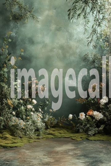 ST0016 - Sage Green and Grey Wall (7)- Destiny Backdrops